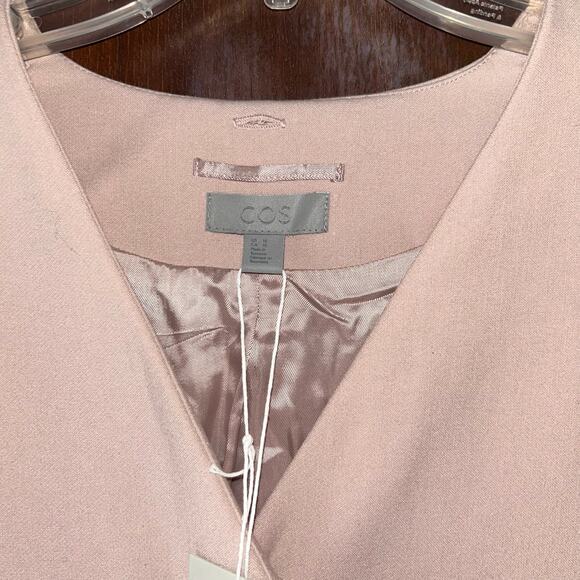 NWT COS Pink Trench coat full zip women’s size 10 retail $225 - Picture 3 of 12
